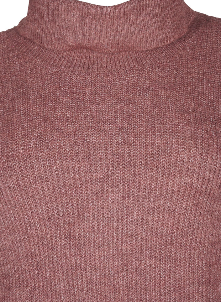 Gebreide jurk met col, Rood, Packshot image number 2