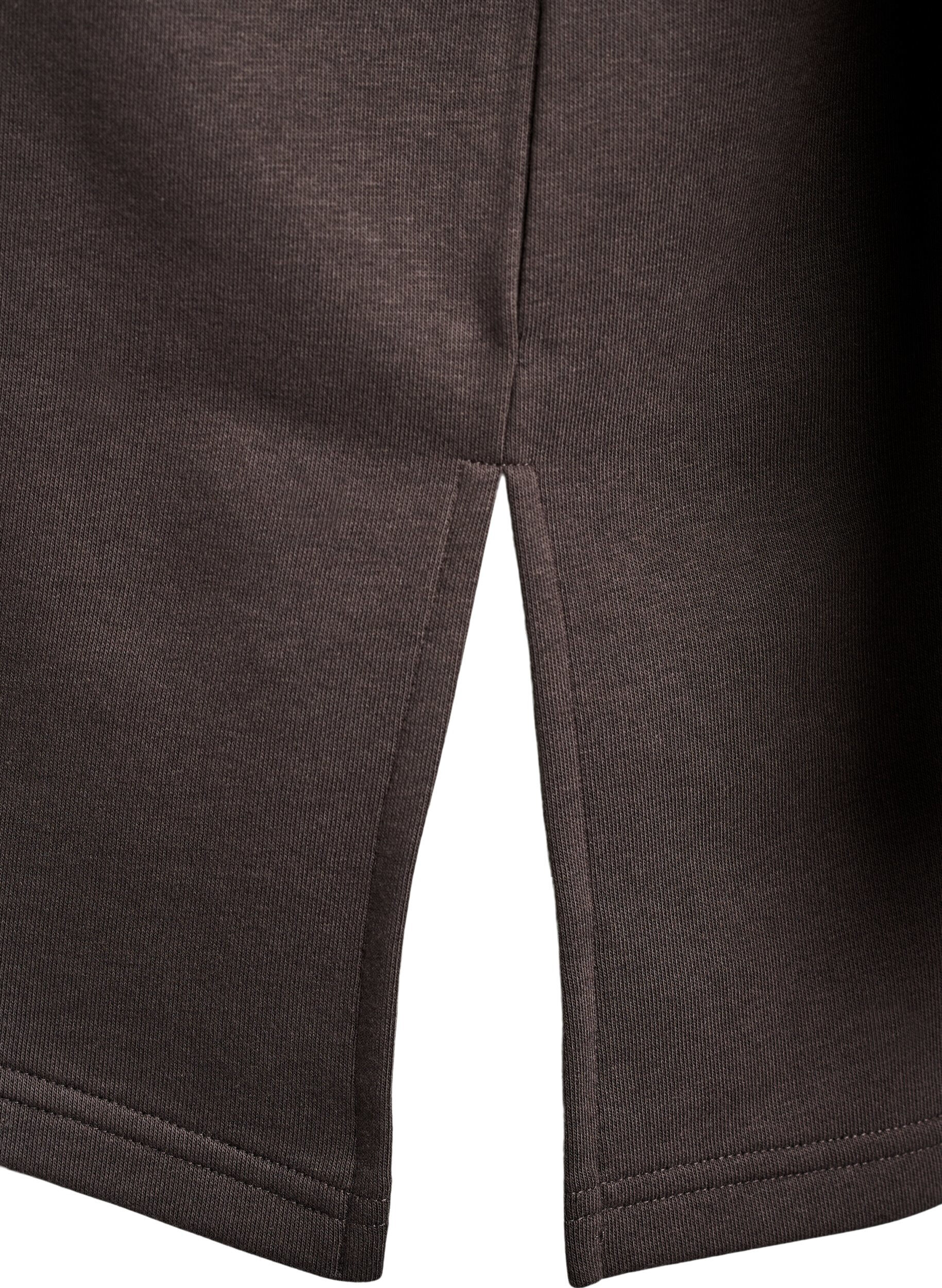 Zizzi Oversized sweat T-shirt met korte mouwen, Bruin, Packshot image number 3