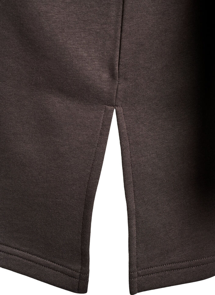 Oversized sweat T-shirt met korte mouwen, Bruin, Packshot image number 3