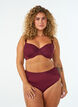 Slip met mesh en geborduurde kanten randen, Rood, Model image number 0