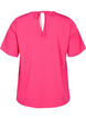 Blouse van viscose met korte mouwen en strikjes, Bright Rose, Packshot image number 1