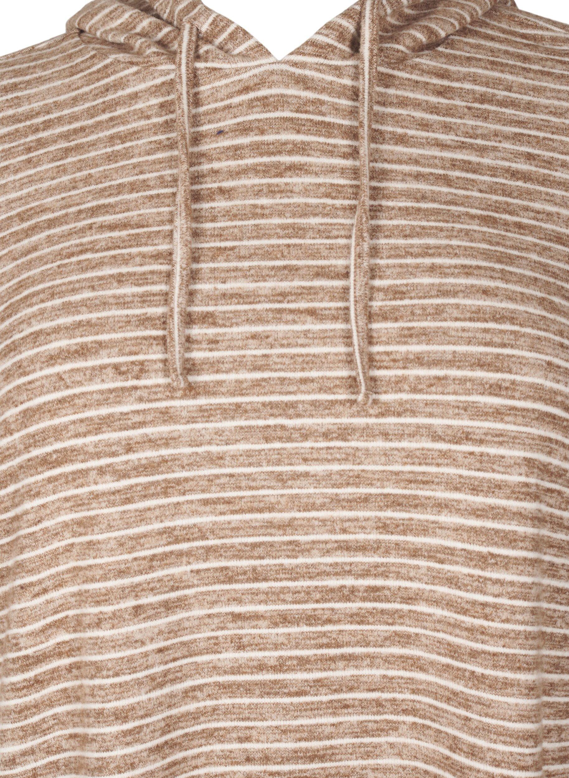 Zizzi Losse hoodie, Fondue Fudge, Packshot image number 2