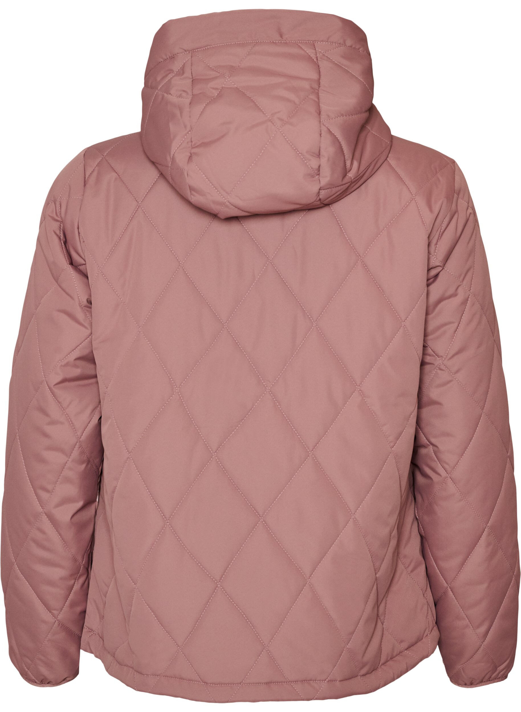 ZizziLicht gewatteerd jack met diamant-quilt, Roze, Packshot image number 1