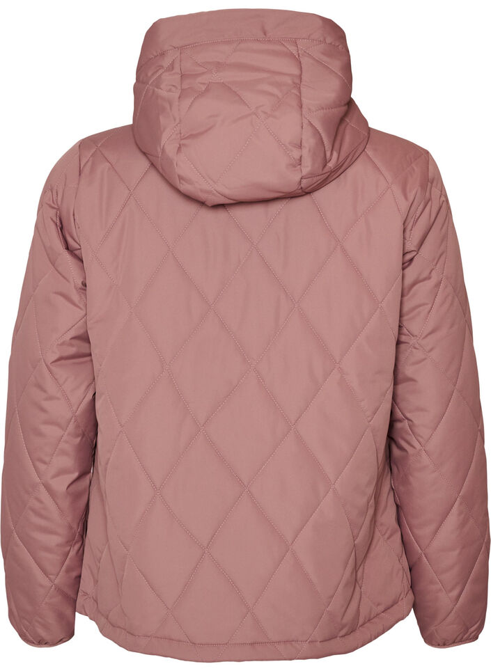 Licht gewatteerd jack met diamant-quilt, Roze, Packshot image number 1