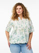 Blouse met print en 1/2 mouwen, Wit, Model image number 0