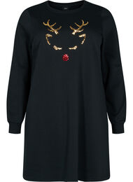 Kersttrui jurk, Black Reindeer