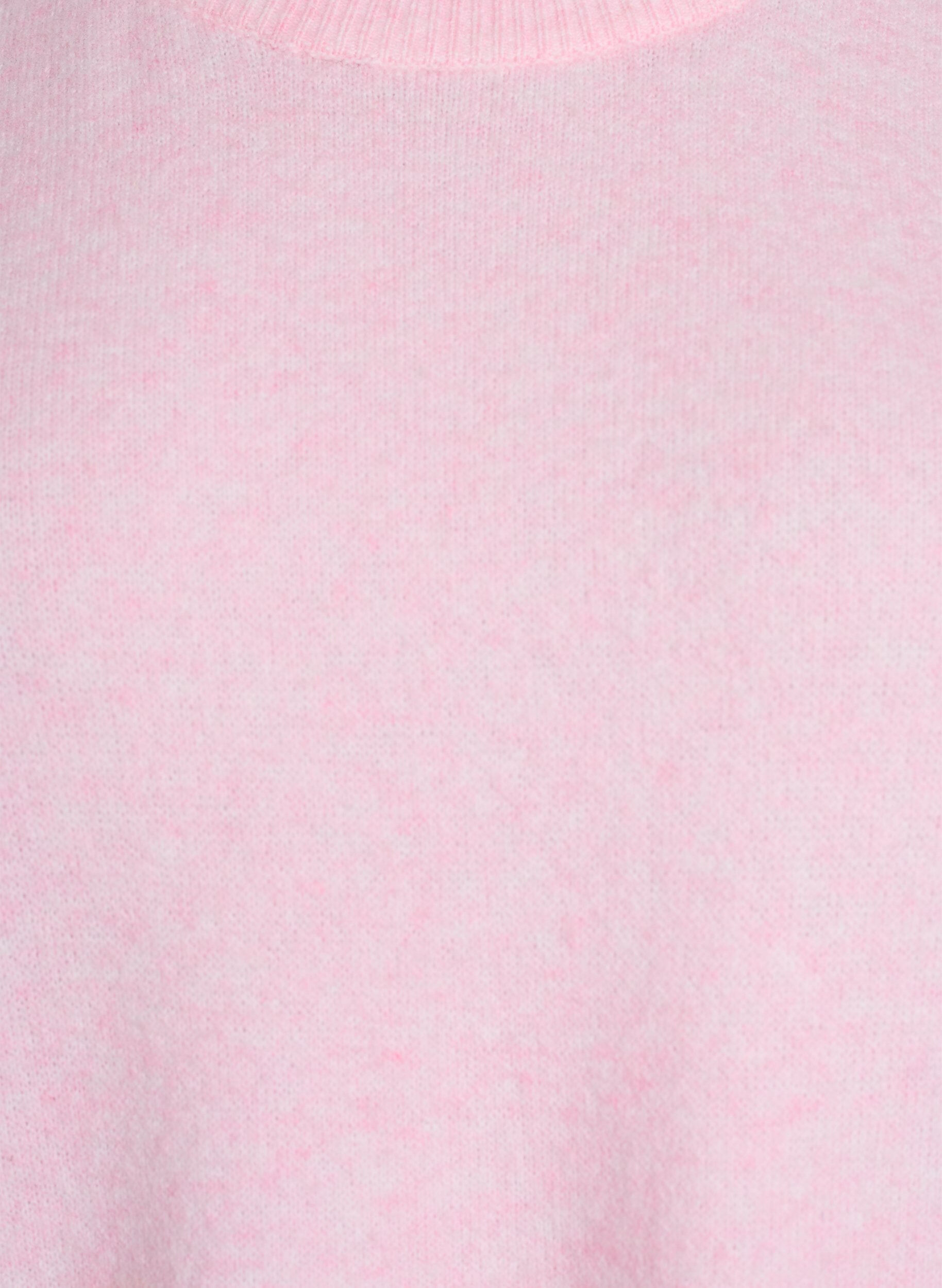ZizziLos gebreide shirt met korte mouwen, Roze, Packshot image number 2