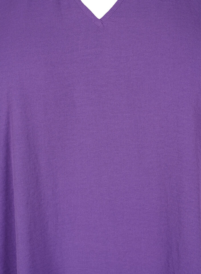 V-hals blouse met lange mouw, Pansy, Packshot image number 2