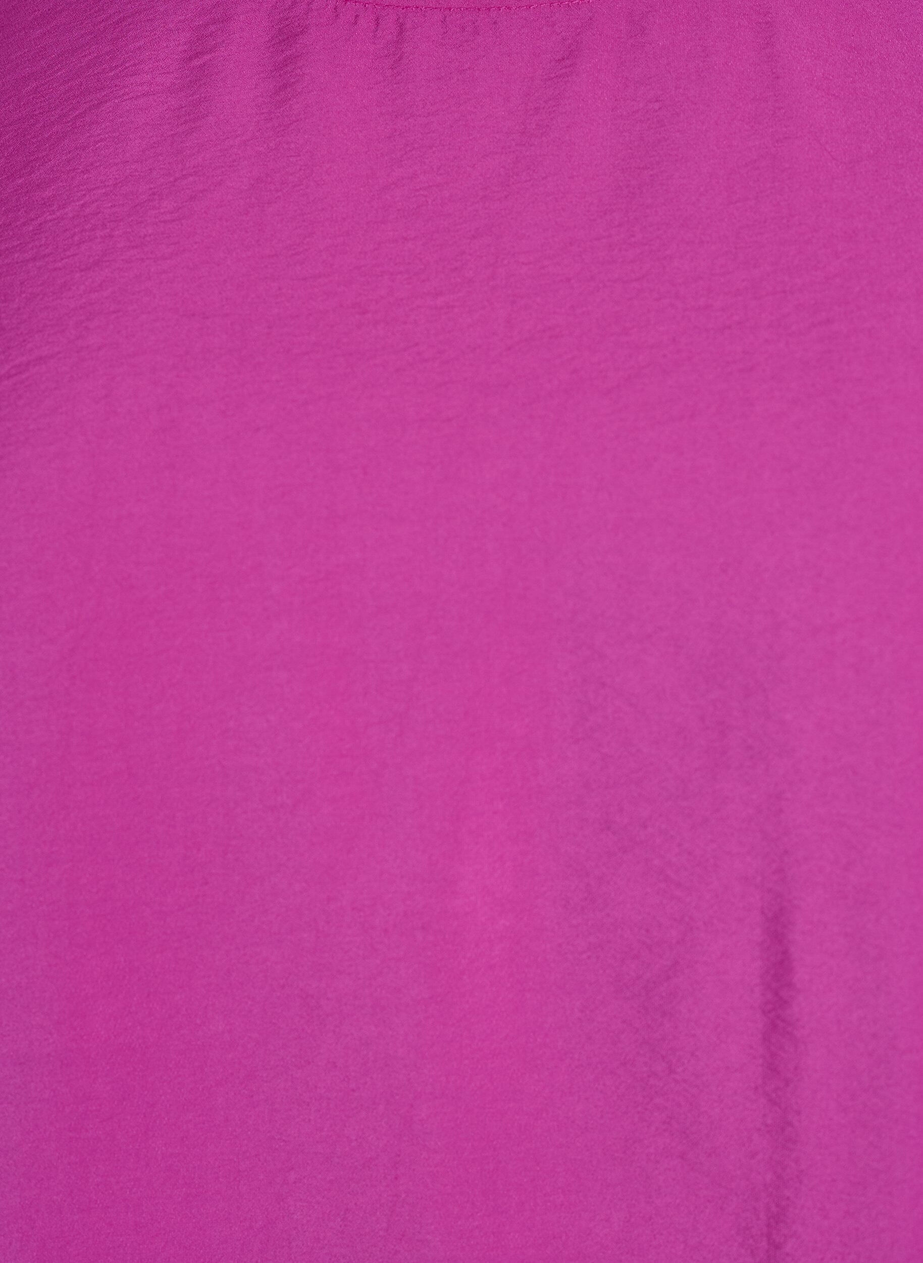 Zizzi Blouse met korte mouwen en elastische zoom, Roze, Packshot image number 2