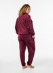 Losvallende fluwelen broek, Rood, Model image number 1