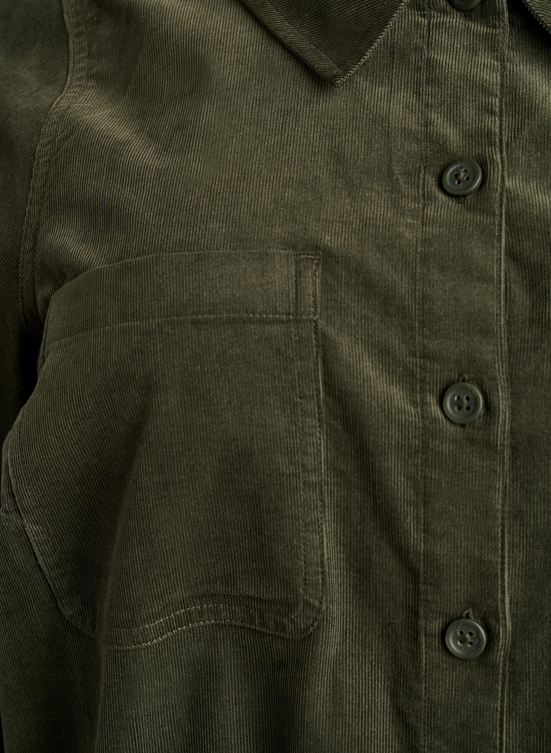 Zizzi Corduroy jumpsuit met straight-fit broekspijpen, Groen, Packshot image number 2