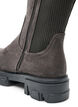 Lange laars met een geribde elastische schacht en grove zool, Bruin, Packshot image number 4