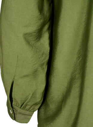 Viscose blouse met franjes., Loden Green, Packshot image number 3