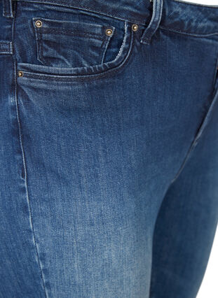 Extra slim fit Nille jeans met hoge taille, Dark blue denim, Packshot image number 2