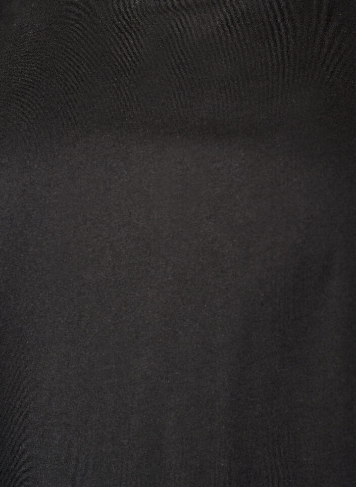 T-shirt met asymmetrische kanten zoom, Zwart, Packshot image number 2