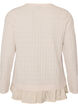 Blouse met structuur en volantzoom, Vanille, Packshot image number 1