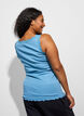 Top met kant, Blauw, Model image number 2