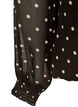 Chiffon blouse met stippen en doorschijnende mouwen, Bruin, Packshot image number 3