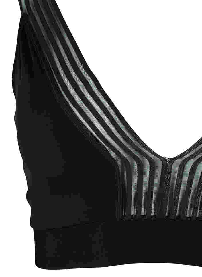 Bikini top met mesh, Black, Packshot image number 2