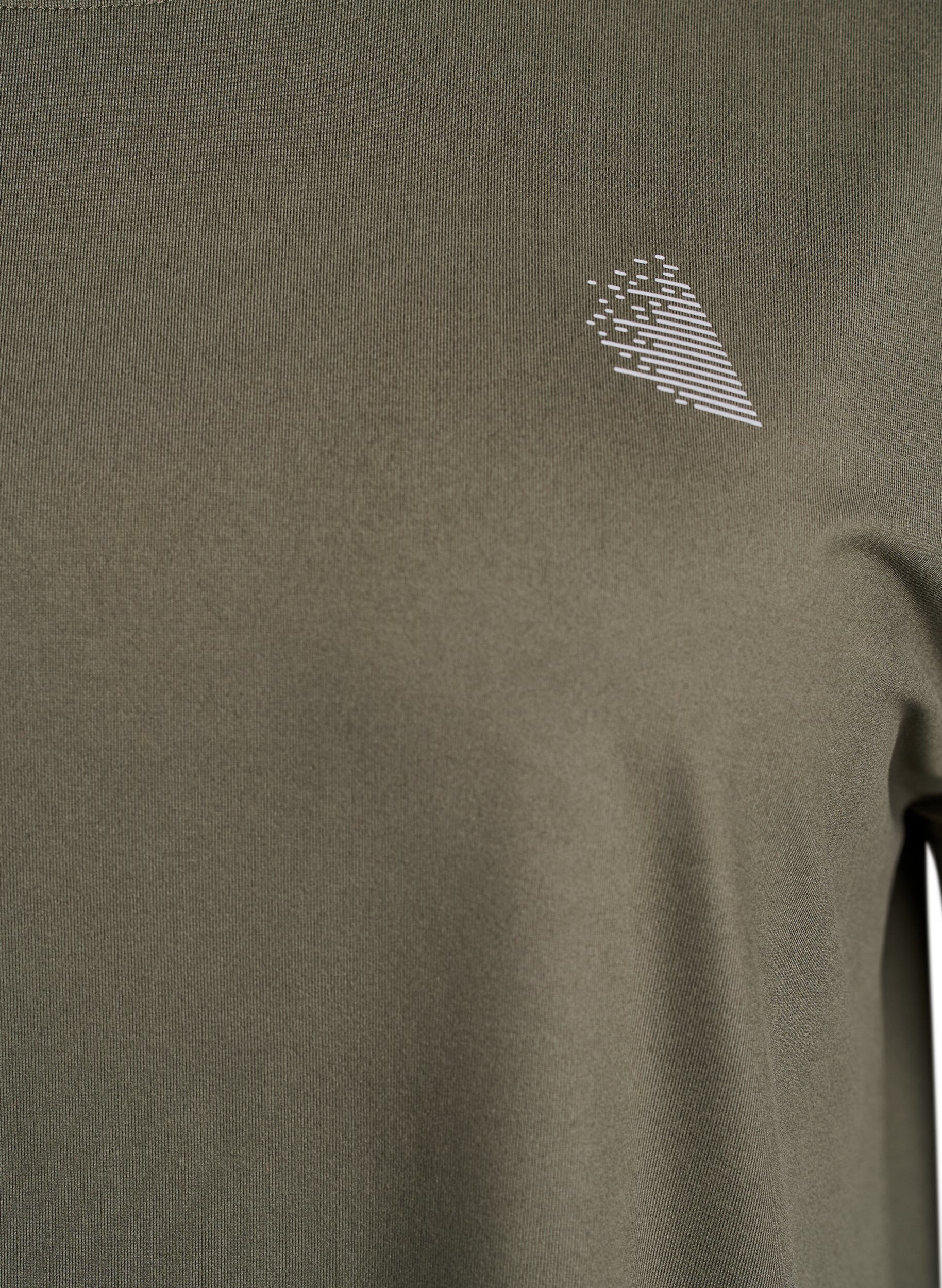 Zizzi Effen gekleurd trainingsshirt, Groen, Packshot image number 2
