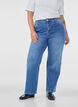Straight jeans met een licht versleten look, Blauw, Model image number 2