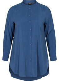 Lange blouse in viscose, Blue Ass