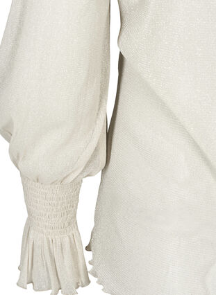 Transparante blouse met lurex, Birch ASS, Packshot image number 3
