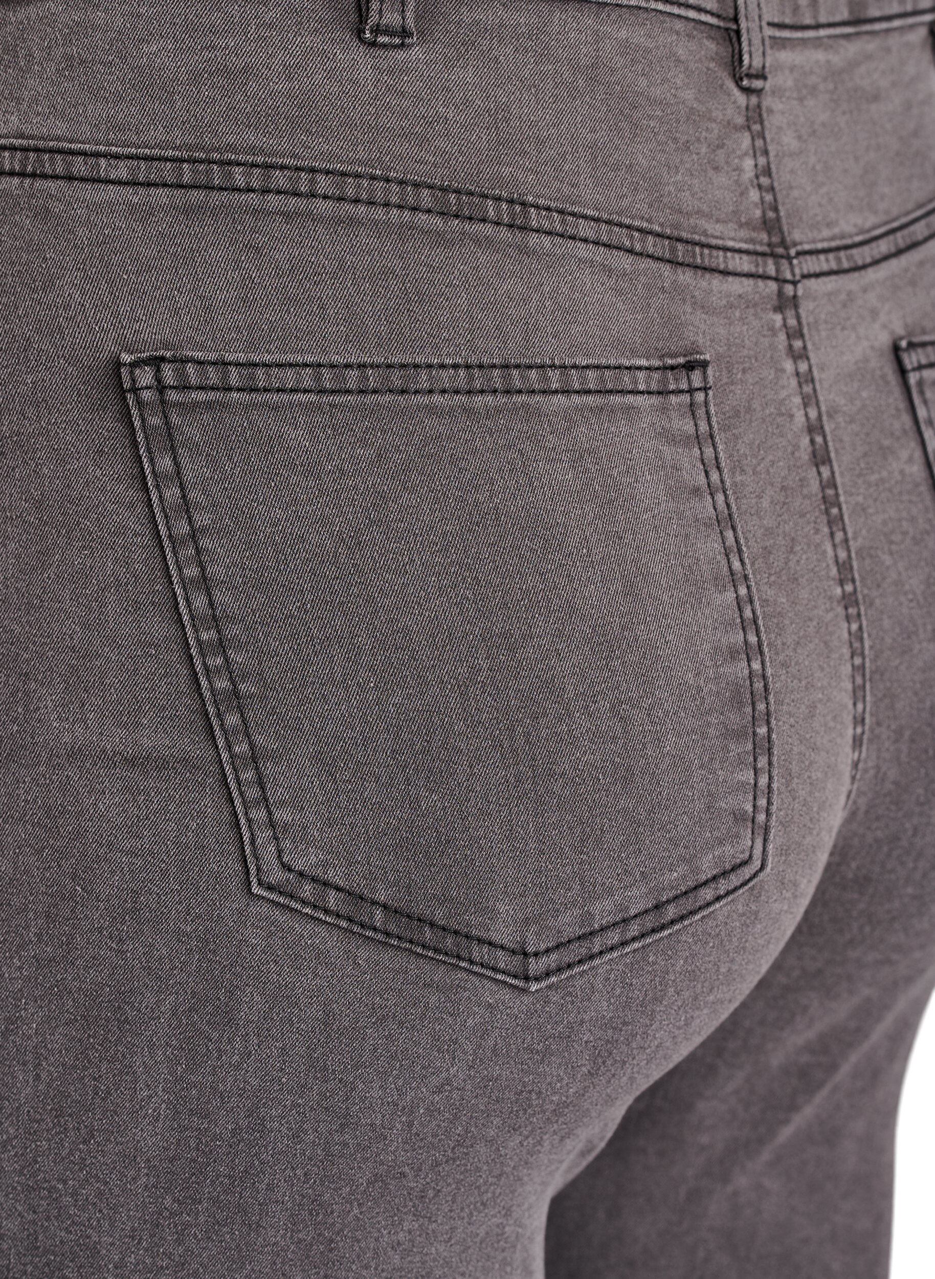 Zizzi Amy super slim fit jeans met hoge taille, Grijs, Packshot image number 3