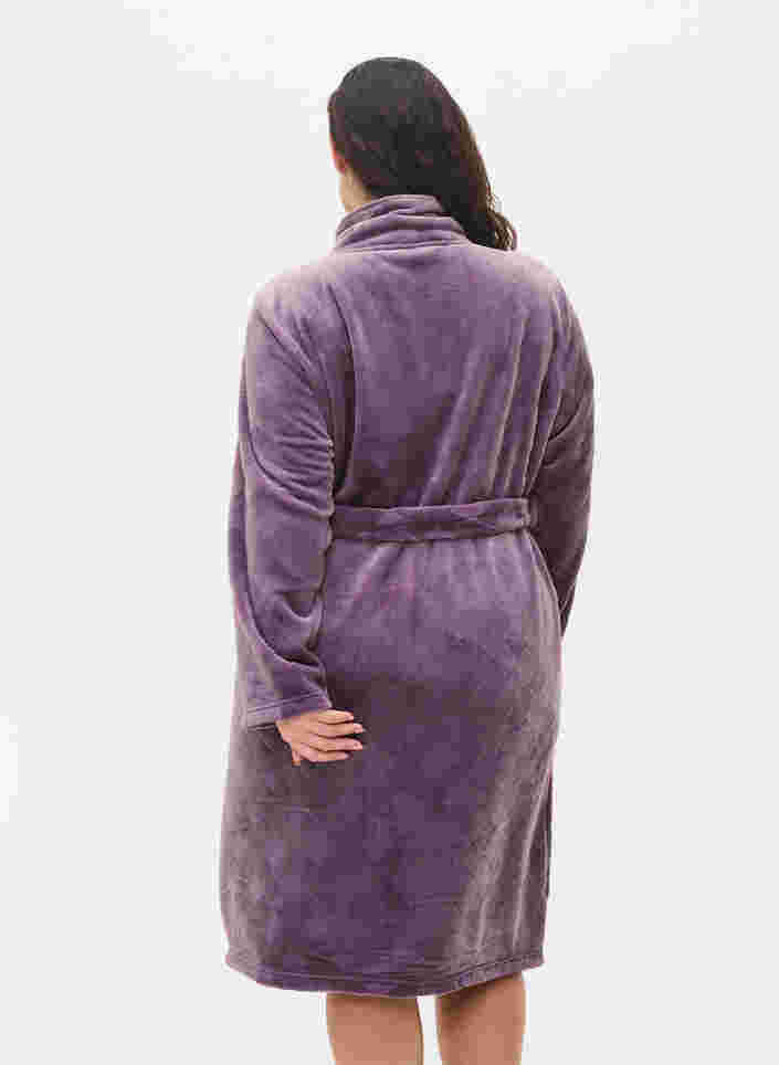 Badjas met rits en zakken, Vintage Violet, Model image number 1