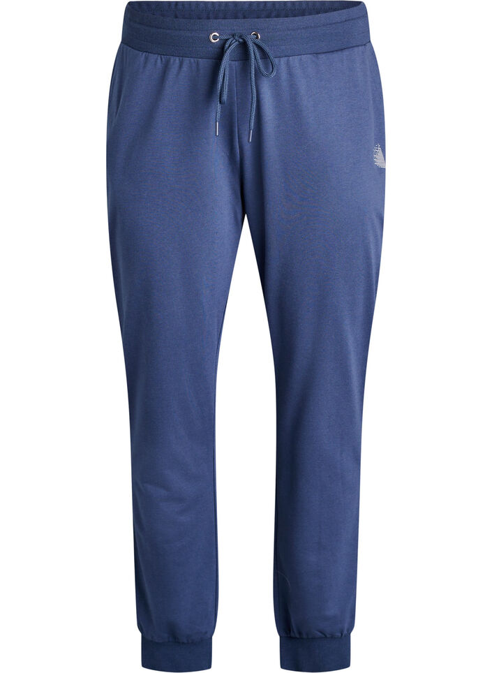 Losse trainingsbroek met zakken, Blauw, Packshot image number 0