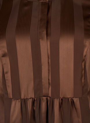 A-lijn jurk met strepen en 1/2-mouwen, Chestnut, Packshot image number 2