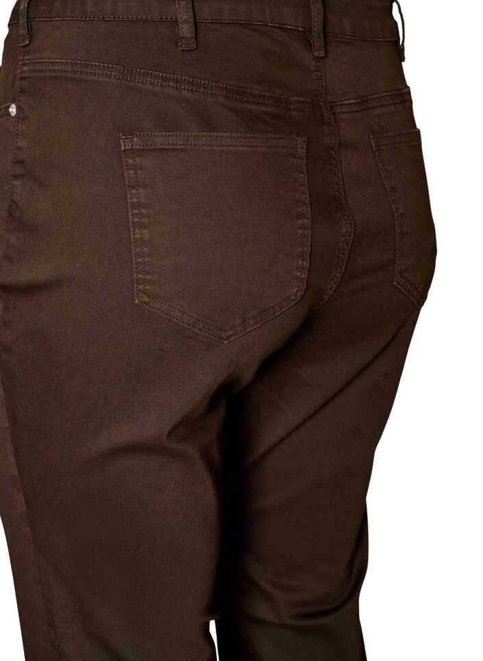 Ellen bootcutjeans van gekleurde denim, Bruin, Packshot image number 3