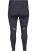 Cropped sportlegging met mesh, Black, Packshot image number 1