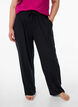 Losse nachtbroek in viscose jersey met zakken, Zwart, Model image number 2