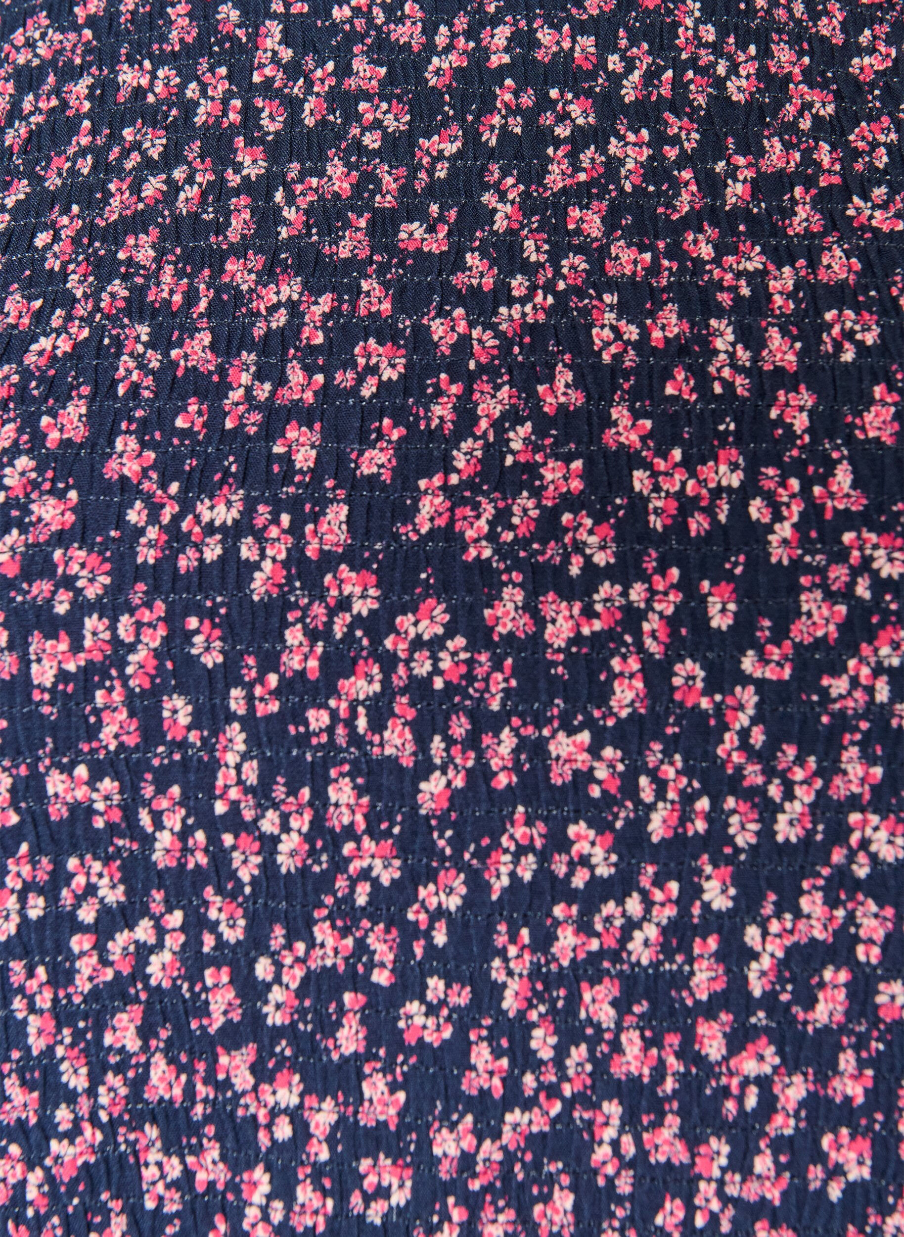 ZizziJurk met een gesmokte top en fijn bloemetjespatroon, Blauw, Packshot image number 2