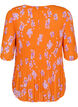 Gebloemde geplooide blouse, Exuberance Flower, Packshot image number 1