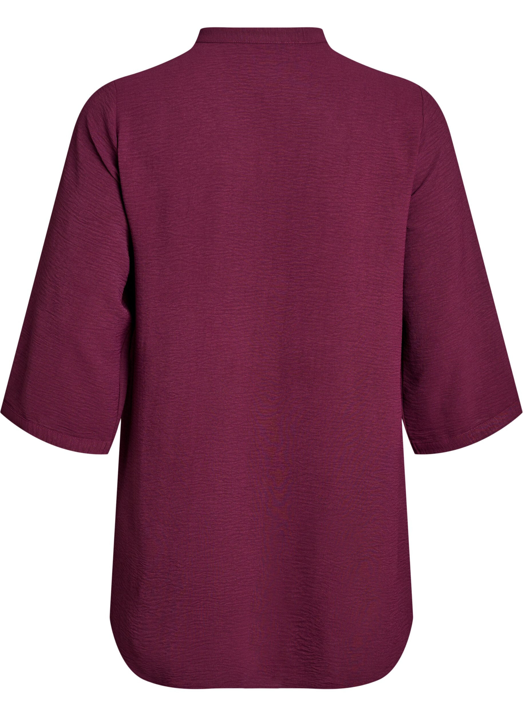 Zizzi Tuniek met 3/4 mouwen, Donker Bordeaux, Packshot image number 1