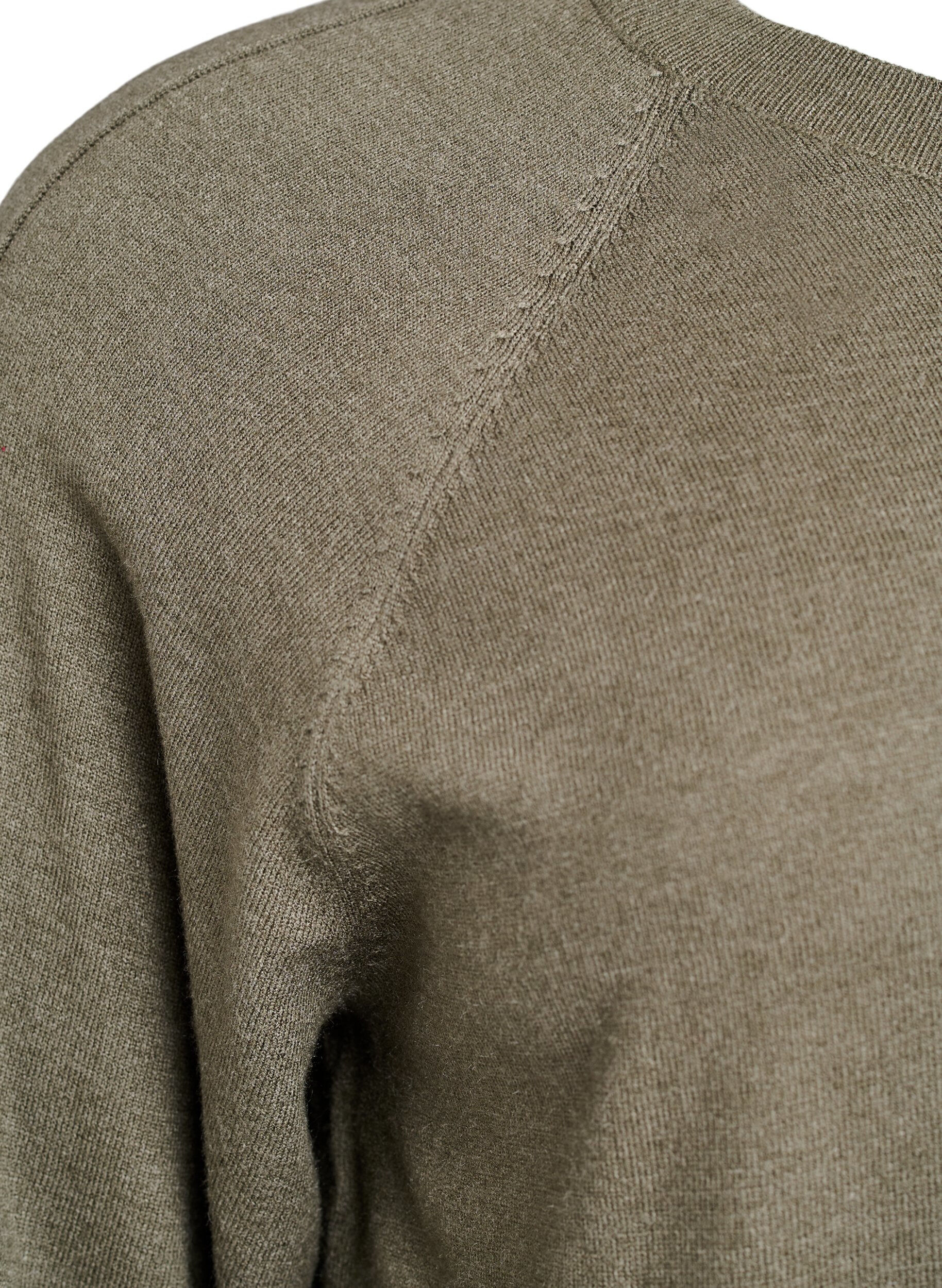 Zizzi Breisel blouse met middennaad en raglan mouwen, Groen, Packshot image number 3