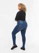 Amy jeans met hoge taille en knopen, Blue denim, Model image number 1