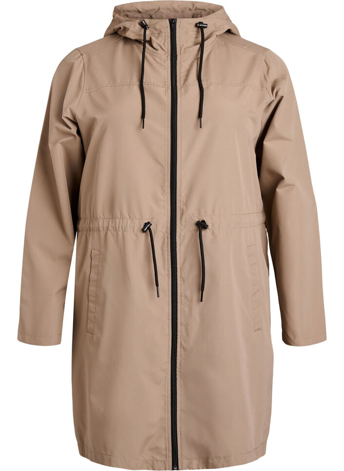FLASH - Lichtgewicht parka met een capuchon, Bruin, Packshot image number 0
