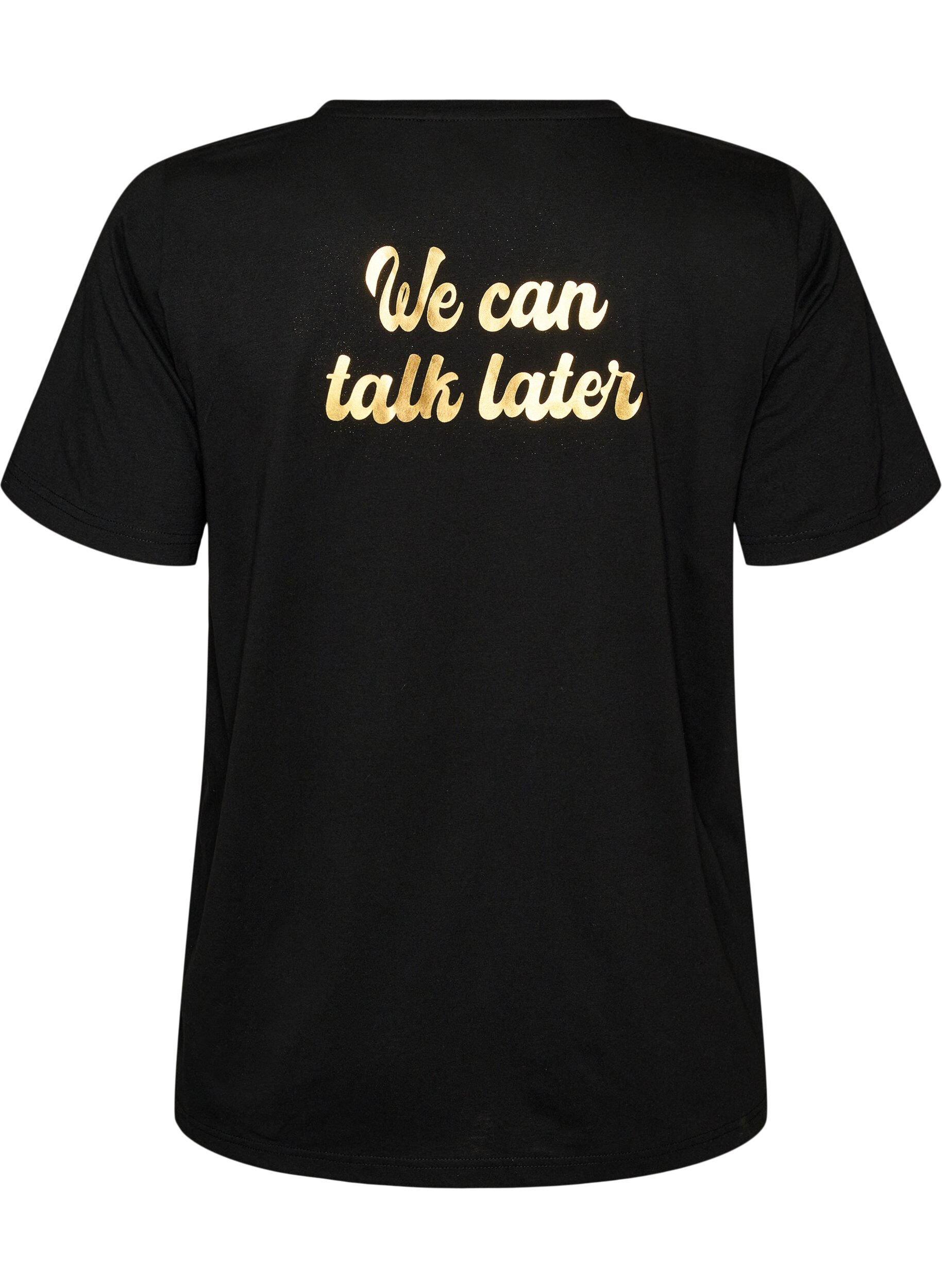 ZizziT-shirt met motief, Zwart, Packshot image number 1