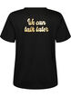 T-shirt met motief, Zwart, Packshot image number 1