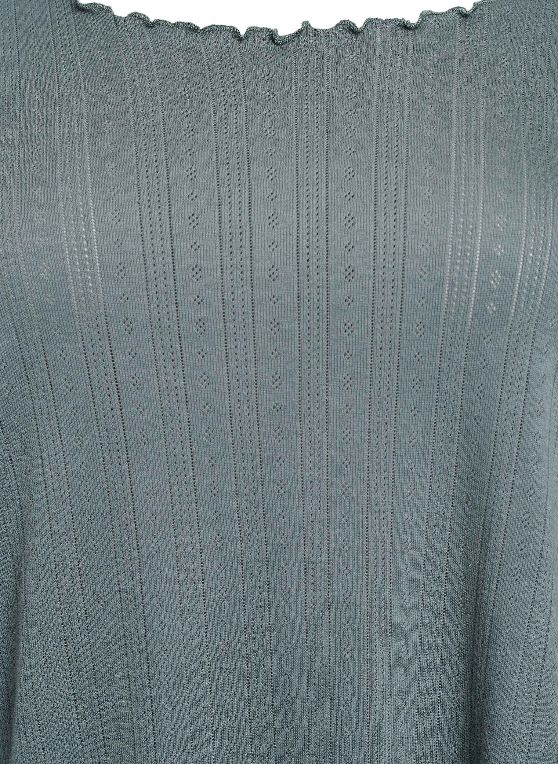 Zizzi Nachtjapon in biologisch katoen, Groen, Packshot image number 2