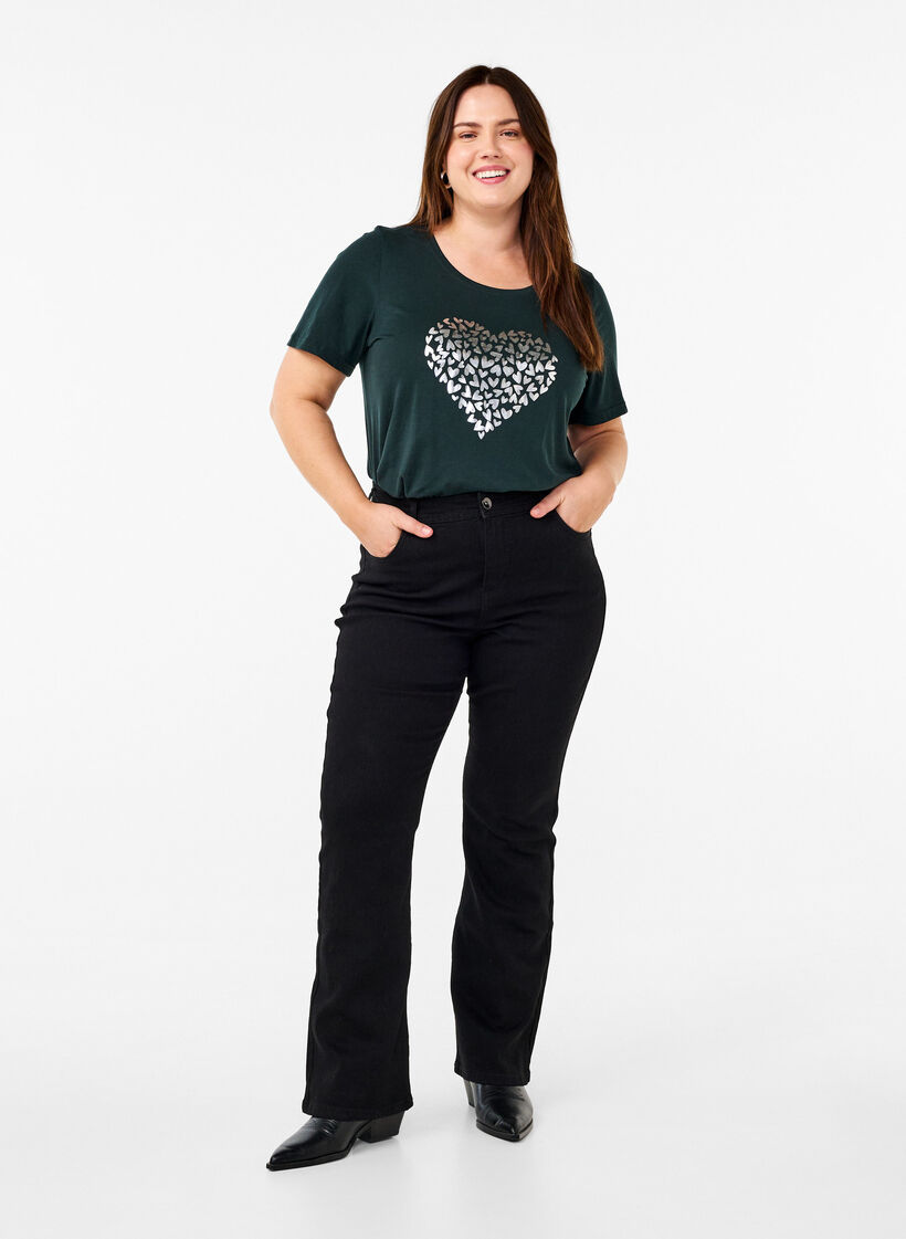 FLASH - T-shirt met motief, Groen, Model image number 1