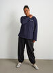 Trainingsbroek met ballonpijpen, Zwart, Model image number 0