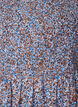 Viscose jurk met smock en een all-over patroon, Blauw, Packshot image number 2