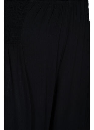 Wijde broek met smokdetail, Black, Packshot image number 2