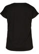 T-shirt met mix van katoen, Black, Packshot image number 1