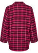 Geruite katoenen pyjamashirt met lange mouwen, Rood, Packshot image number 1