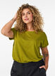 T-shirt met korte mouwen van katoenmix, Groen, Model image number 0